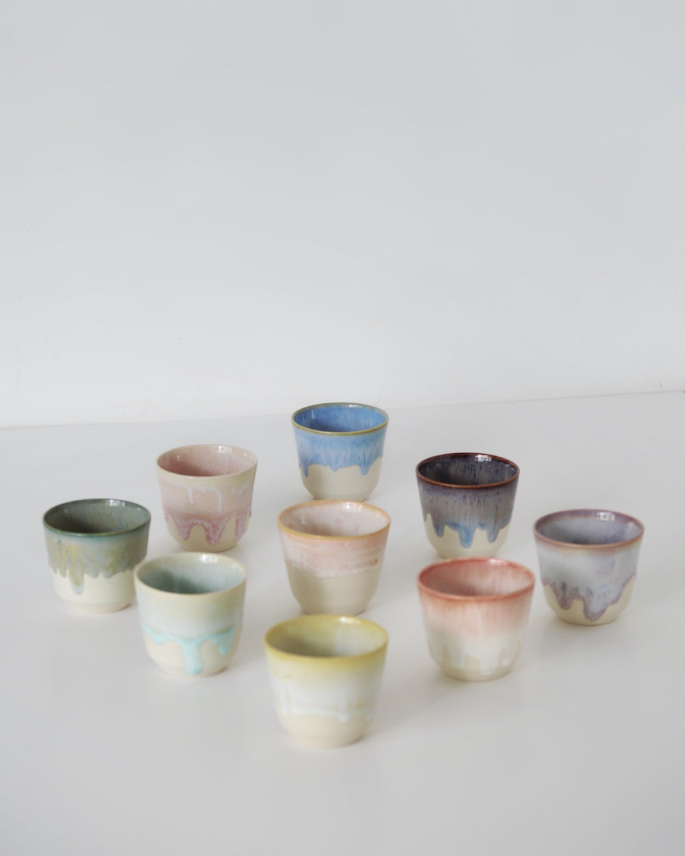 Melted Rainbow Tea Cup | Sage Green MR005